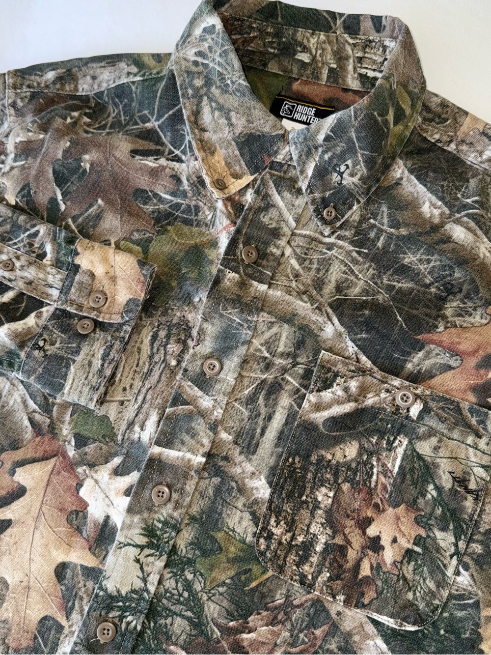 Men's Ridge Hunter Camo Button-Down Shirt